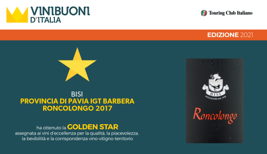 La Golden Star di Vinibuoni d'Italia per il Roncolongo 2017