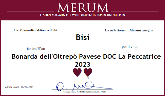 Merum 2024 - Due Cuori - Bonarda frizzante La Peccatrice 2023